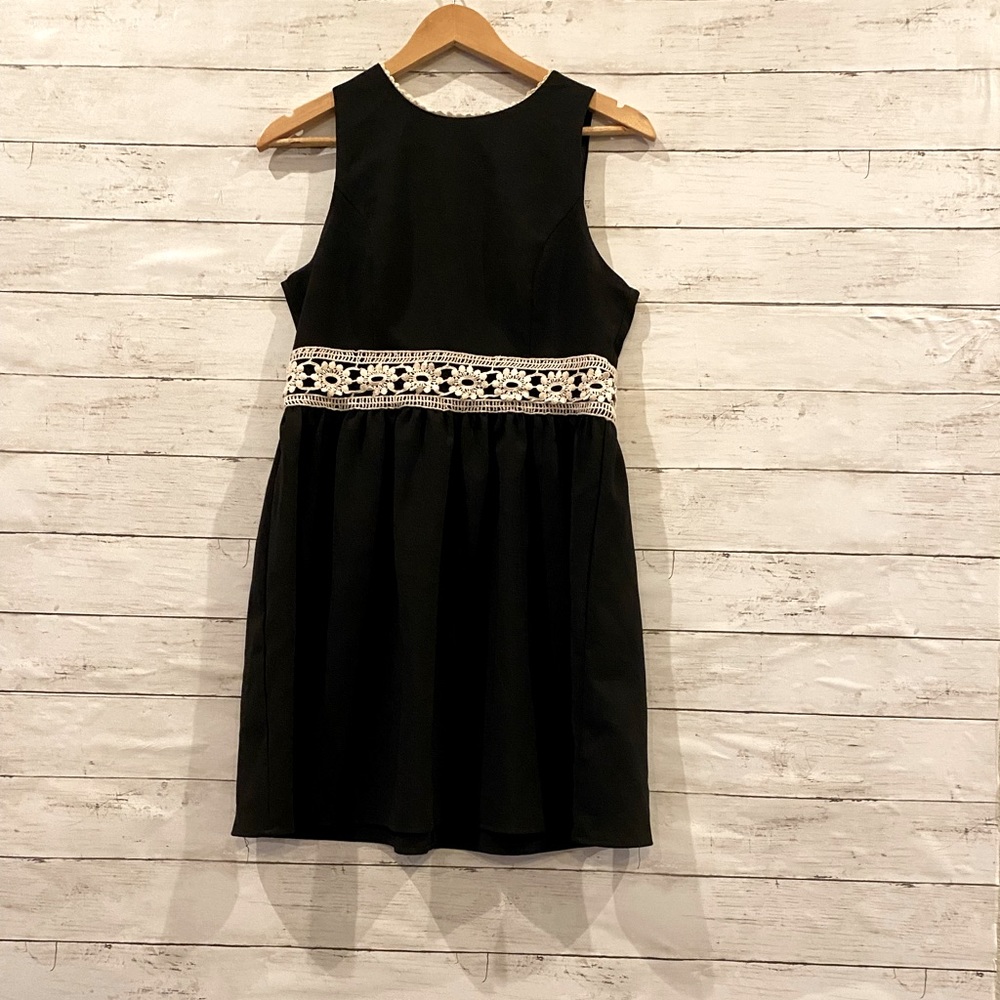 Altar’d state black with flower detail dress